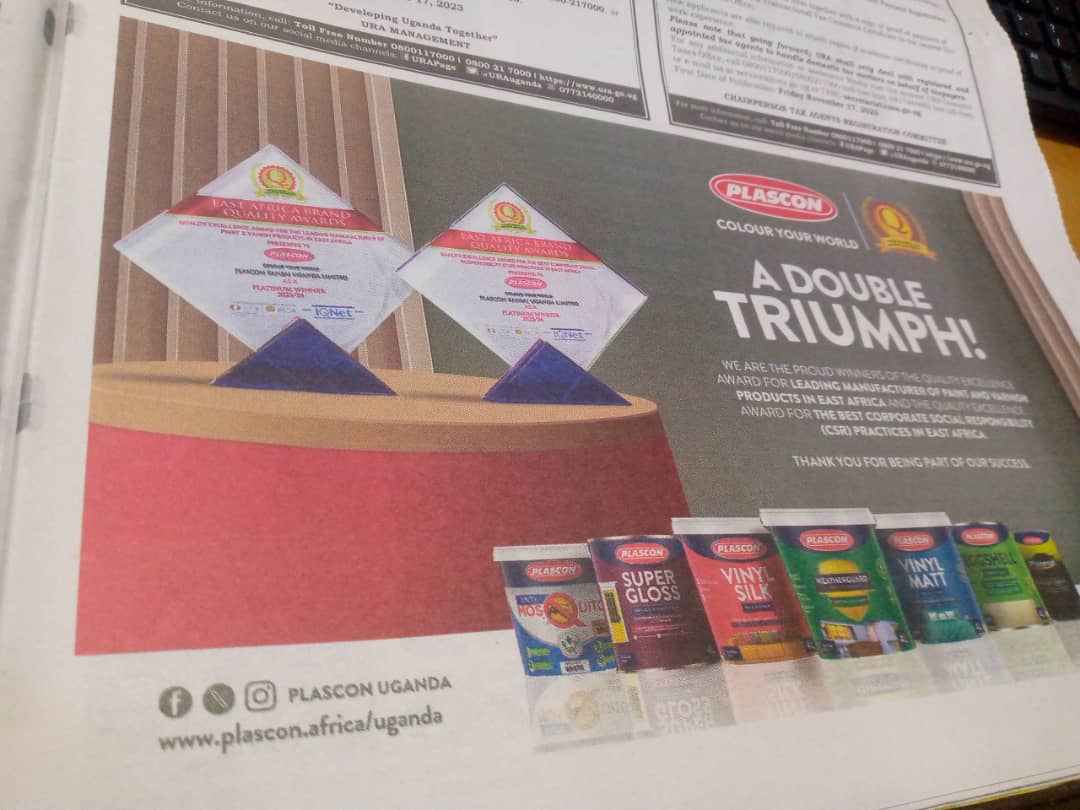Plascon wins the Quality Seal of Excellence from East Africa Brand Quality Awards 2023 Plascon wins the Quality Seal of Excellence from East Africa Brand Quality Awards 2023