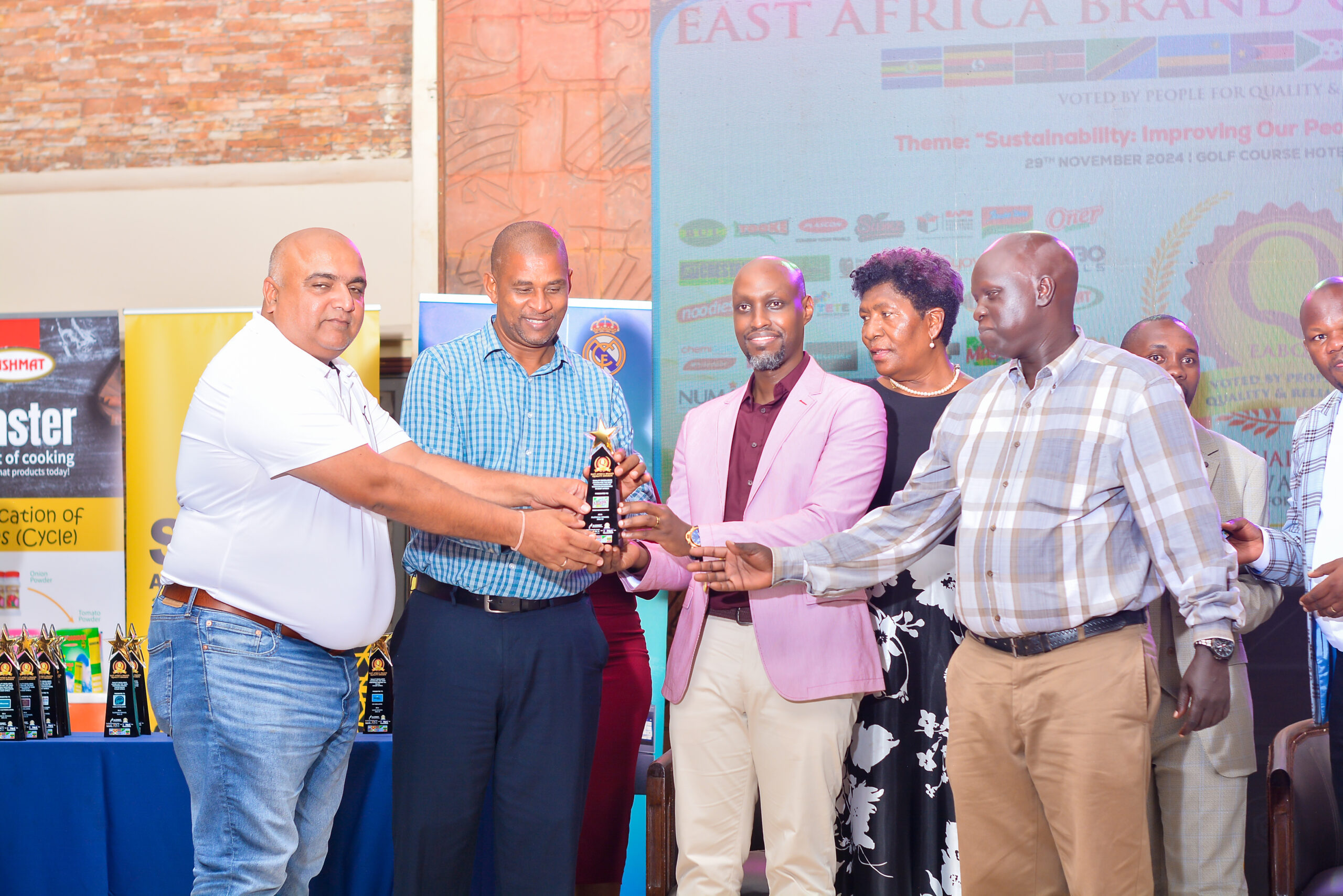 Bidco Uganda represented by Mr. Sudhil awarded at the East Africa Brand Quality Awards 2024