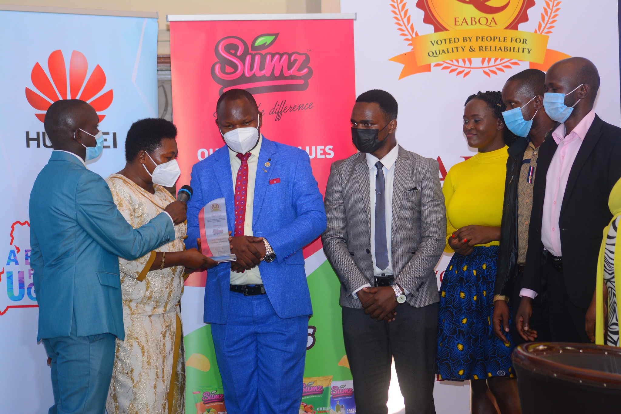 Dr. Dennis Ngabirano CEO Psalms Food Industries Ltd awarded the East Africa Brand Quality Awards 2021