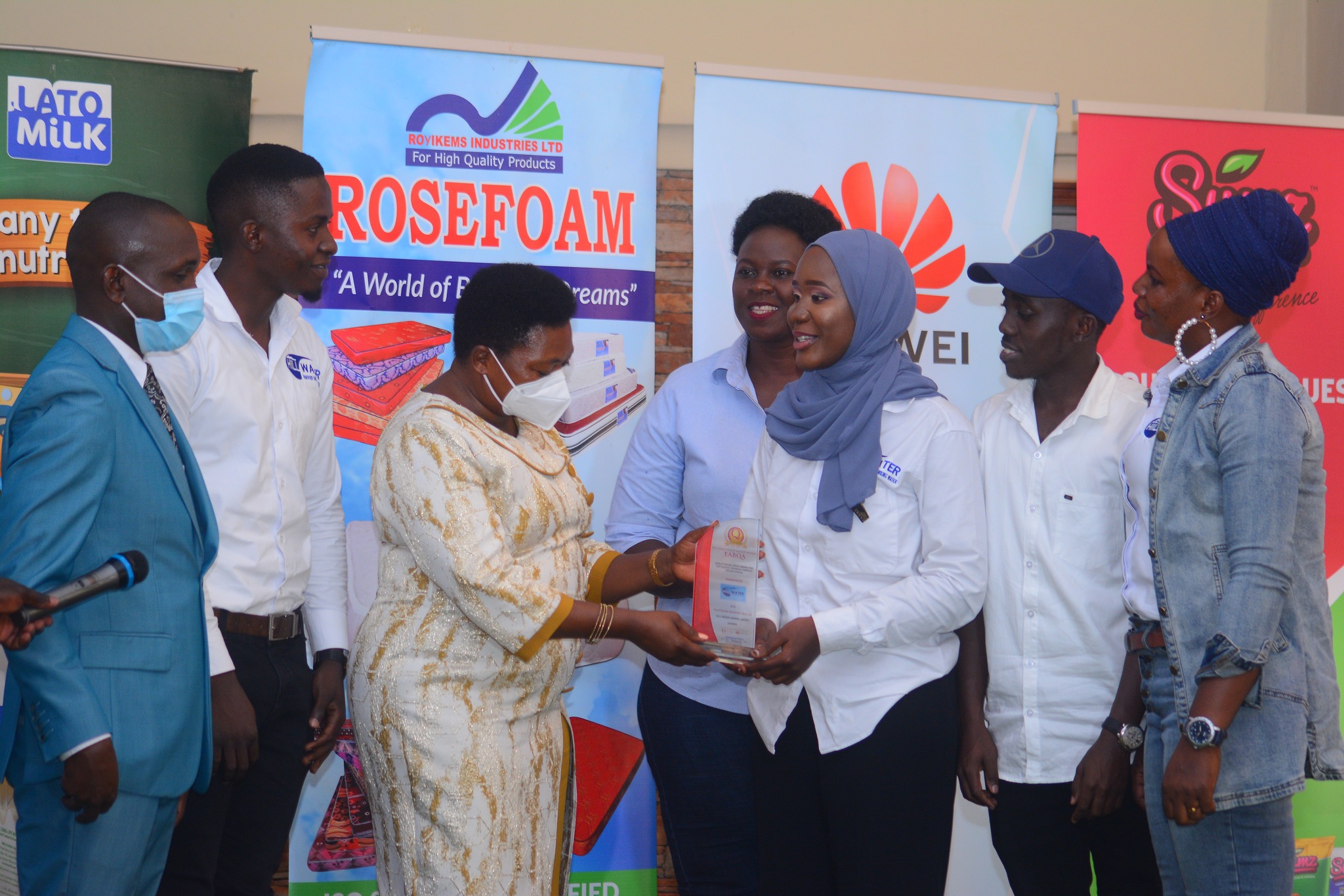 Hill water team during the East Africa Brand Quality Awards 2021