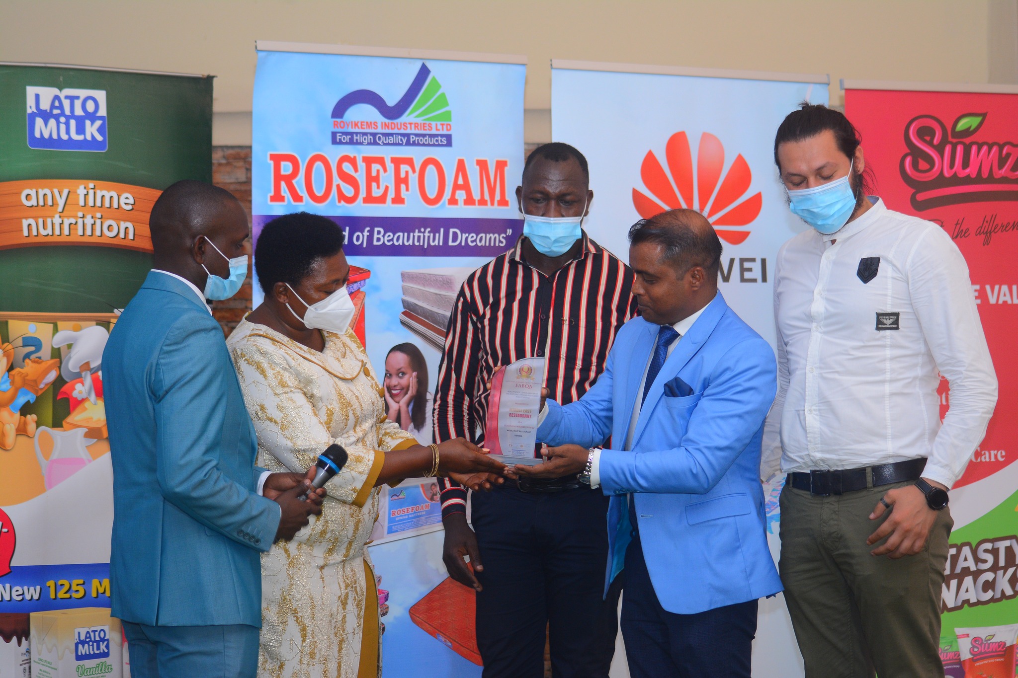 Middle East Restaurant awarded during the East Africa Brand Quality Awards 2021