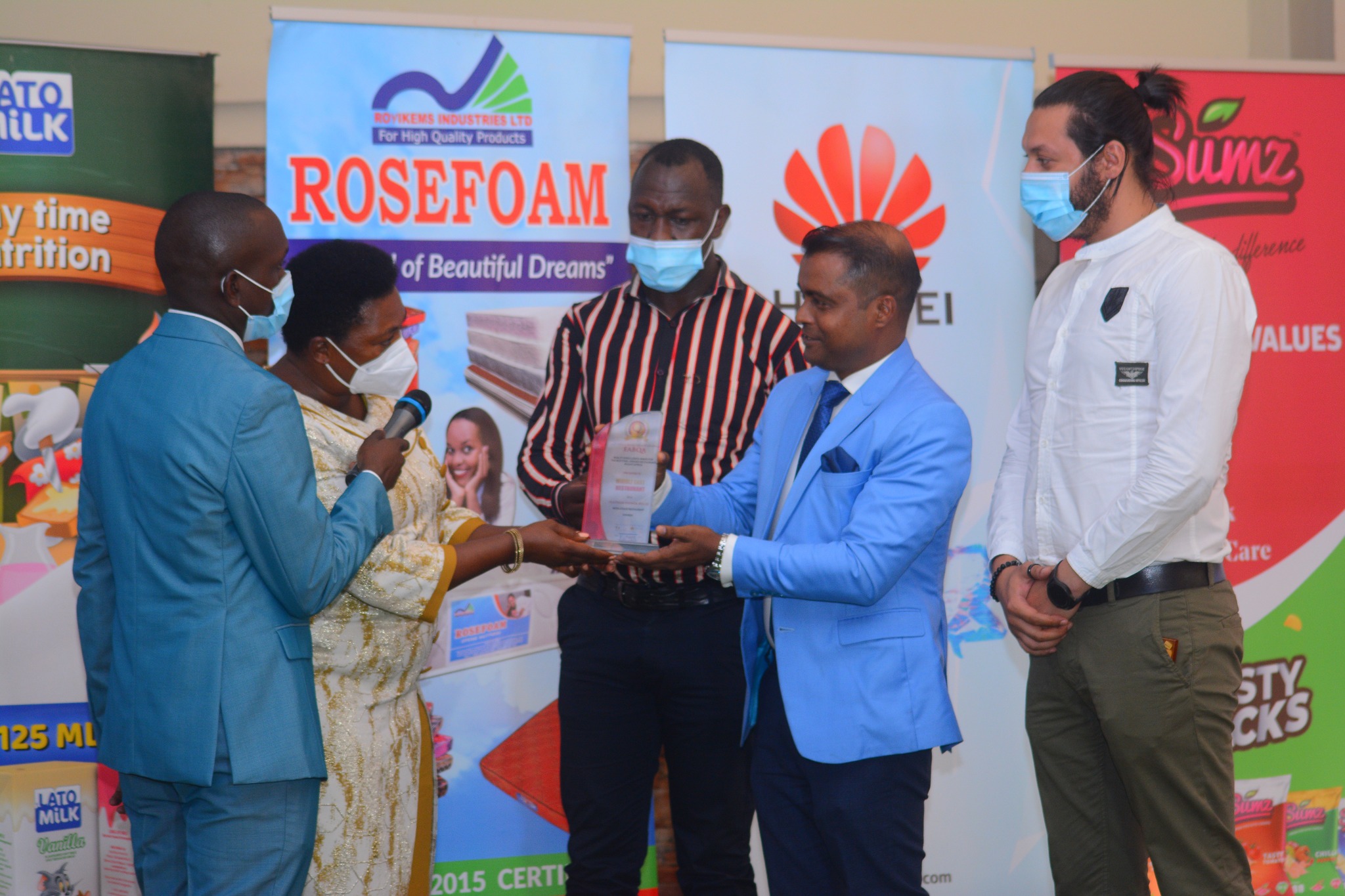 Staunch Machinery Uganda awarded during the East Africa Brand Quality Awards 2021